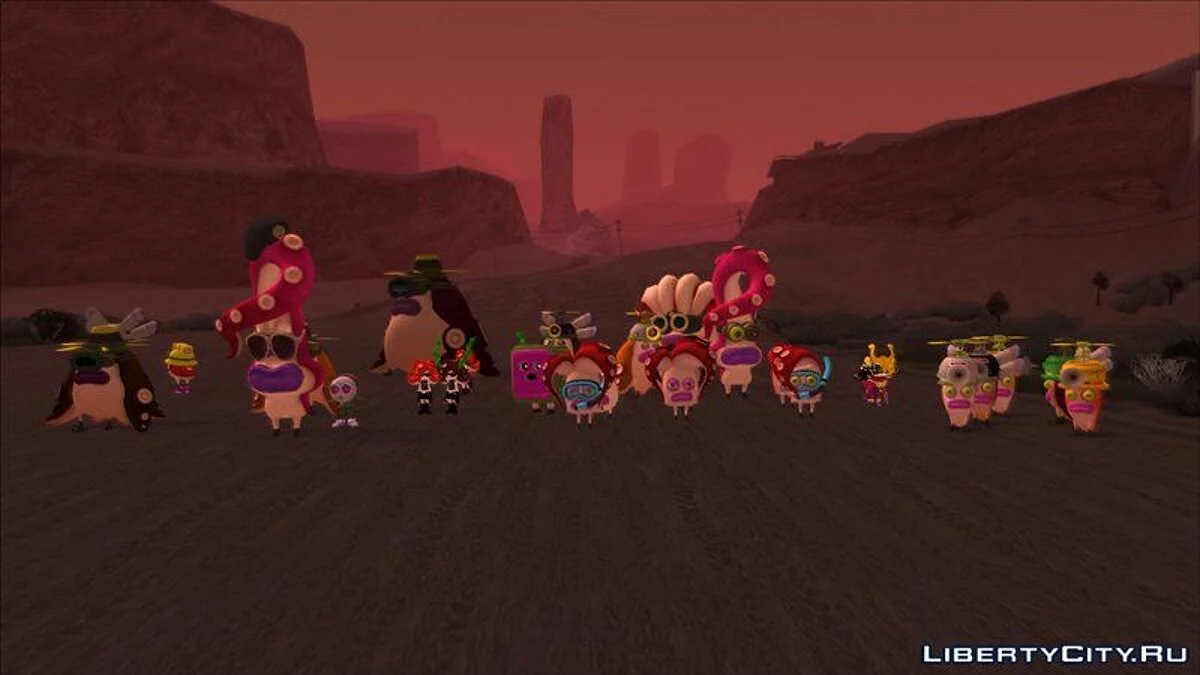 Сборник скинов из игры Splatoon / GTA San Andreas