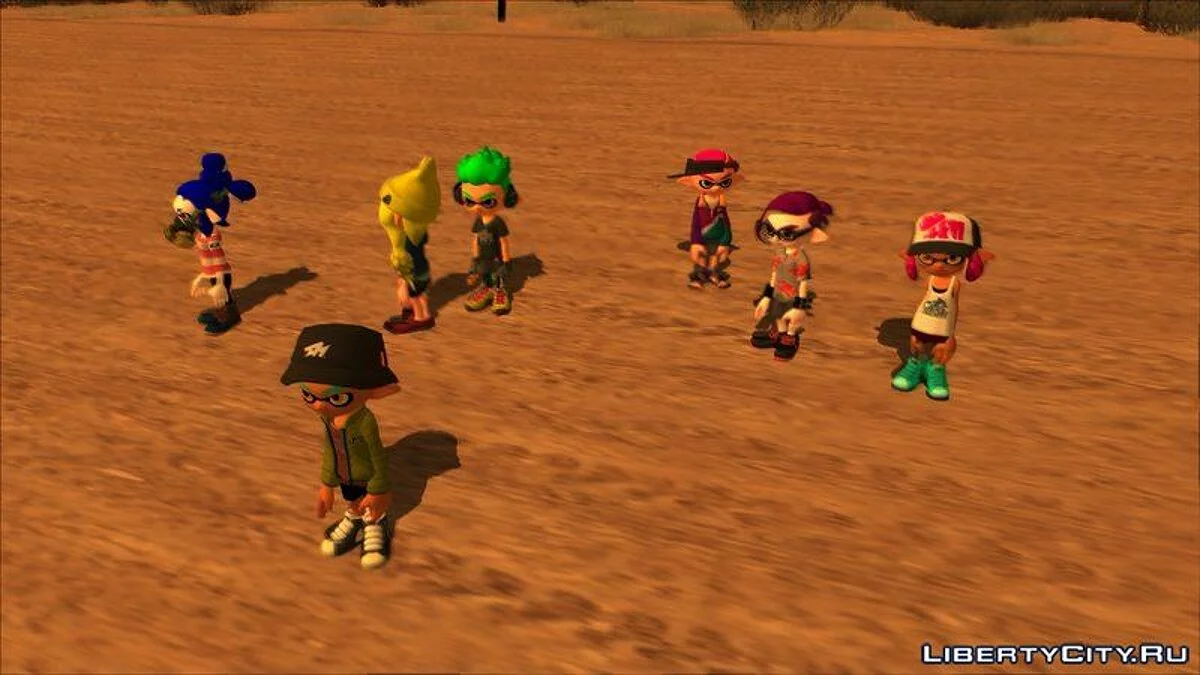 Сборник скинов из игры Splatoon / GTA San Andreas