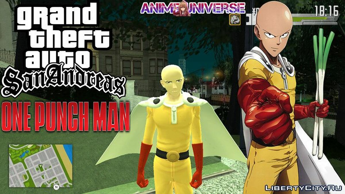 Скачать Сборник персонажей из аниме One Punch Man для GTA San Andreas