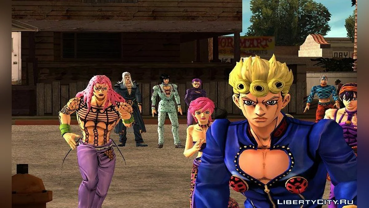 Сборник персонажей из JoJo's Bizarre Adventure: Golden Wind / GTA San Andreas