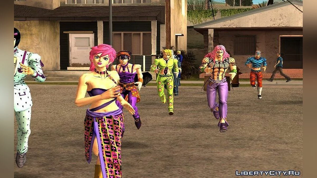 Сборник персонажей из JoJo's Bizarre Adventure: Golden Wind / GTA San Andreas