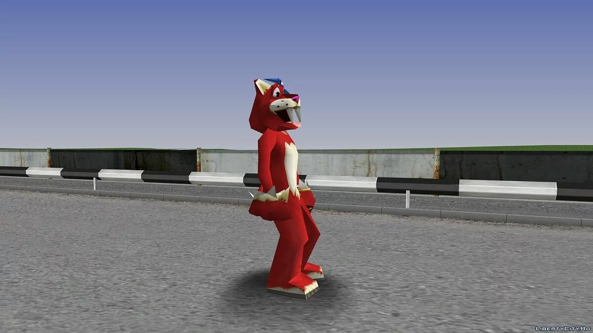 Люди в костюмах саблезубых тигров из Zoo Tycoon 2 / GTA San Andreas