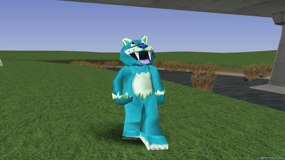 Люди в костюмах саблезубых тигров из Zoo Tycoon 2 / GTA San Andreas