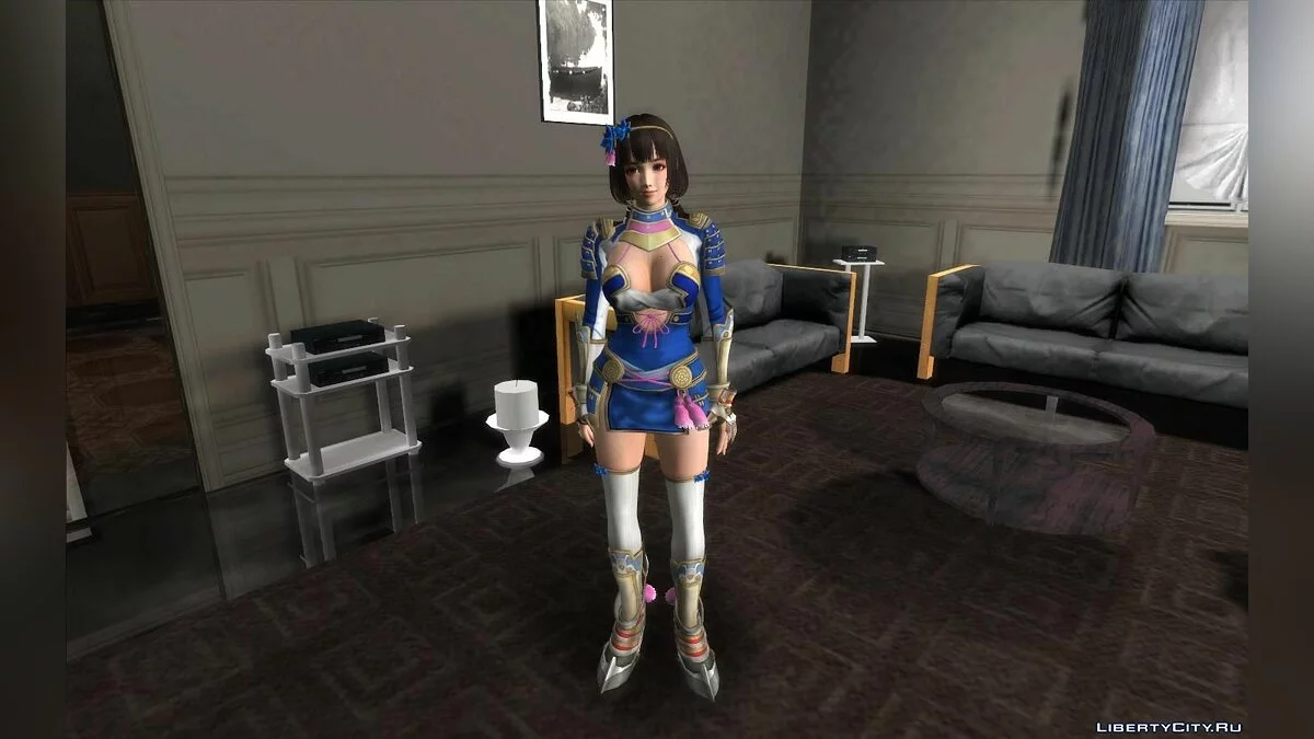 Наотора Ли в костюме из игры DOA 5 / GTA San Andreas