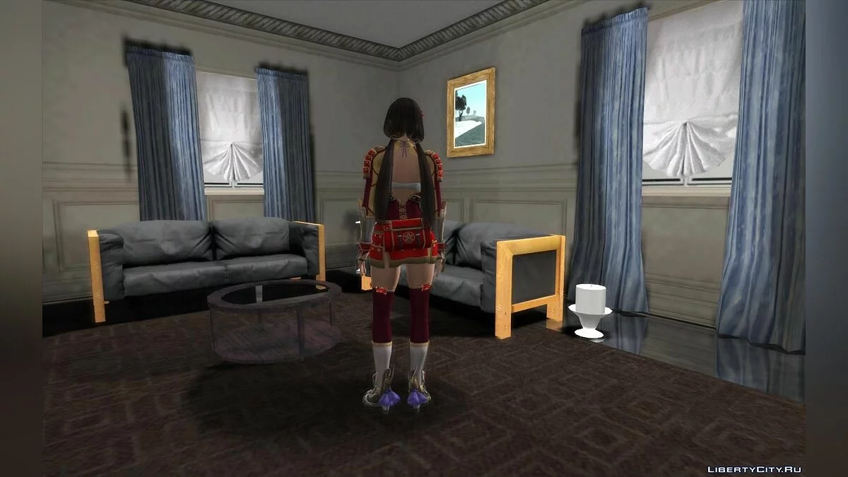 Наотора Ли в костюме из игры DOA 5 / GTA San Andreas