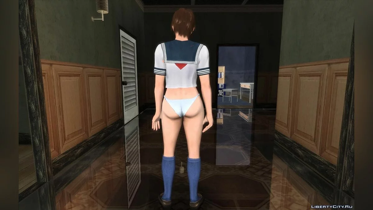 Азука Казама из Tekken в униформе летней школы / GTA San Andreas