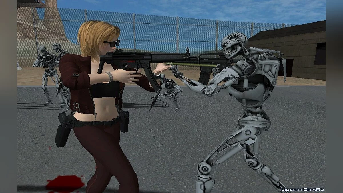 Сборник скинов из GTA Online и DOA в стиле Терминатора / GTA San Andreas