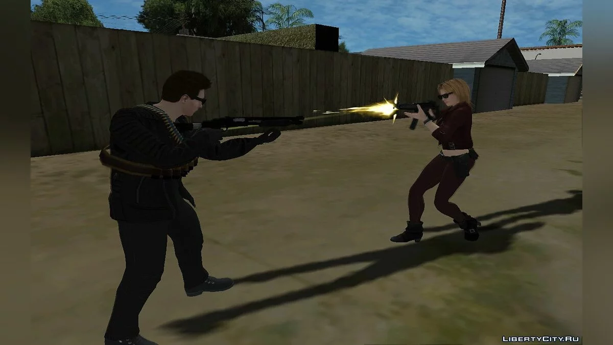 Сборник скинов из GTA Online и DOA в стиле Терминатора / GTA San Andreas
