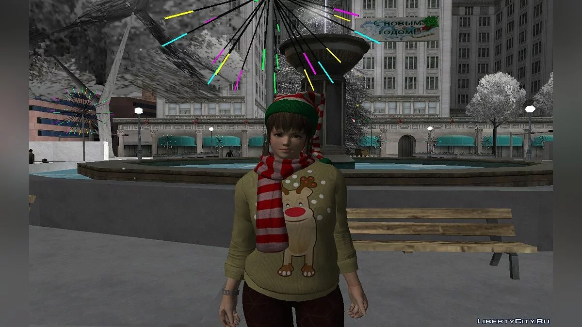 Большой сборник скинов  из DOA в Рождественском наряде из GTA Online #1 / GTA San Andreas