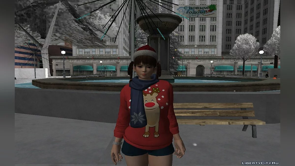 Большой сборник скинов  из DOA в Рождественском наряде из GTA Online #1 / GTA San Andreas