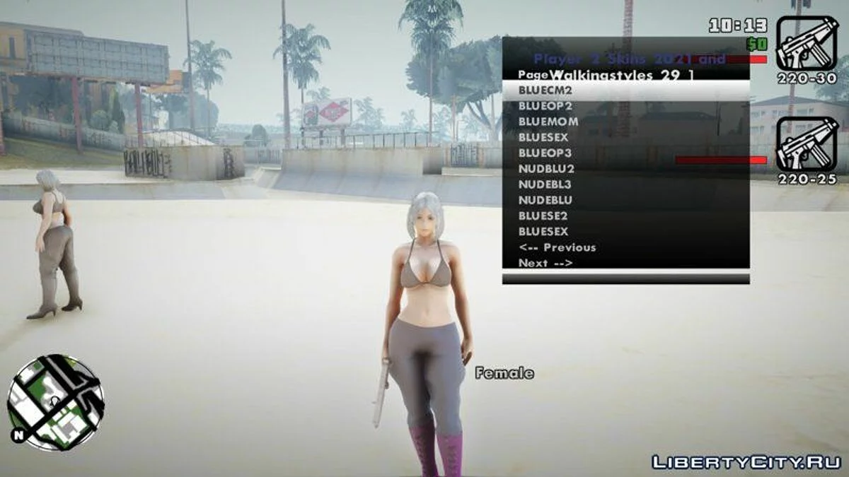 KOF Soldier Girl Different Colors / GTA San Andreas