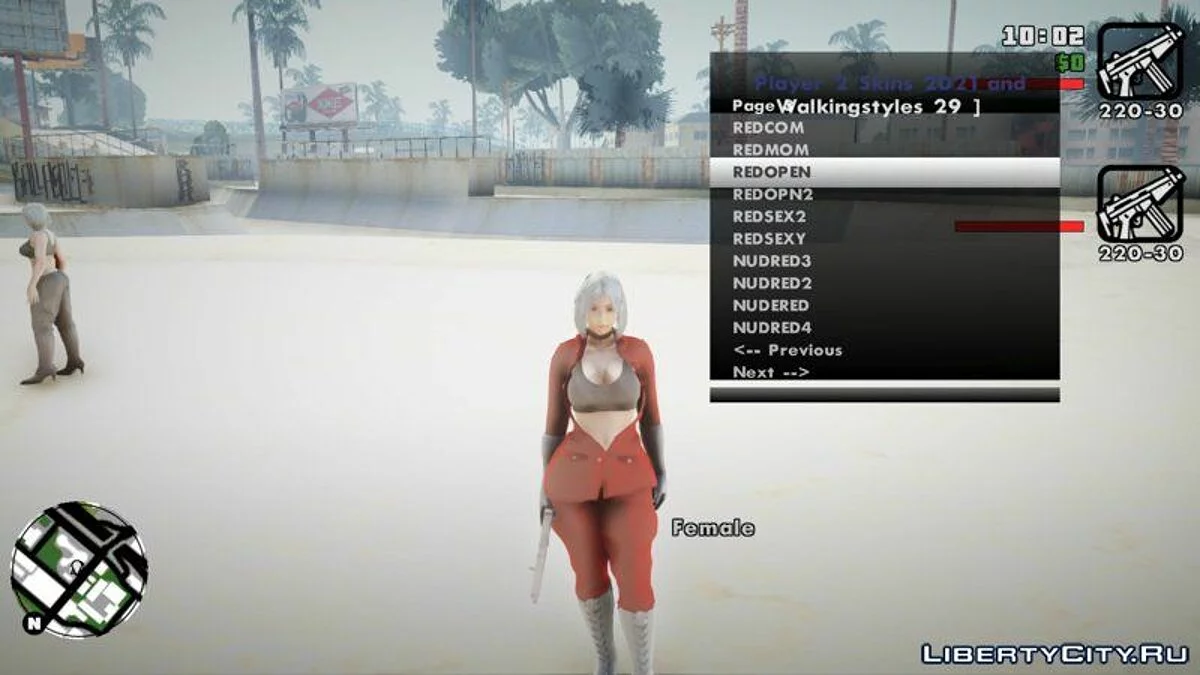 KOF Soldier Girl Different Colors / GTA San Andreas