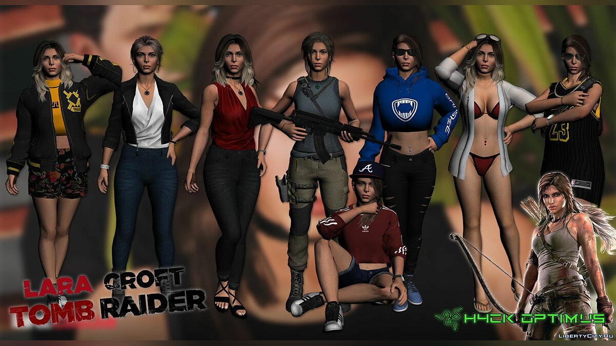 Скачать Лара Крофт из Tomb Raider для GTA San Andreas