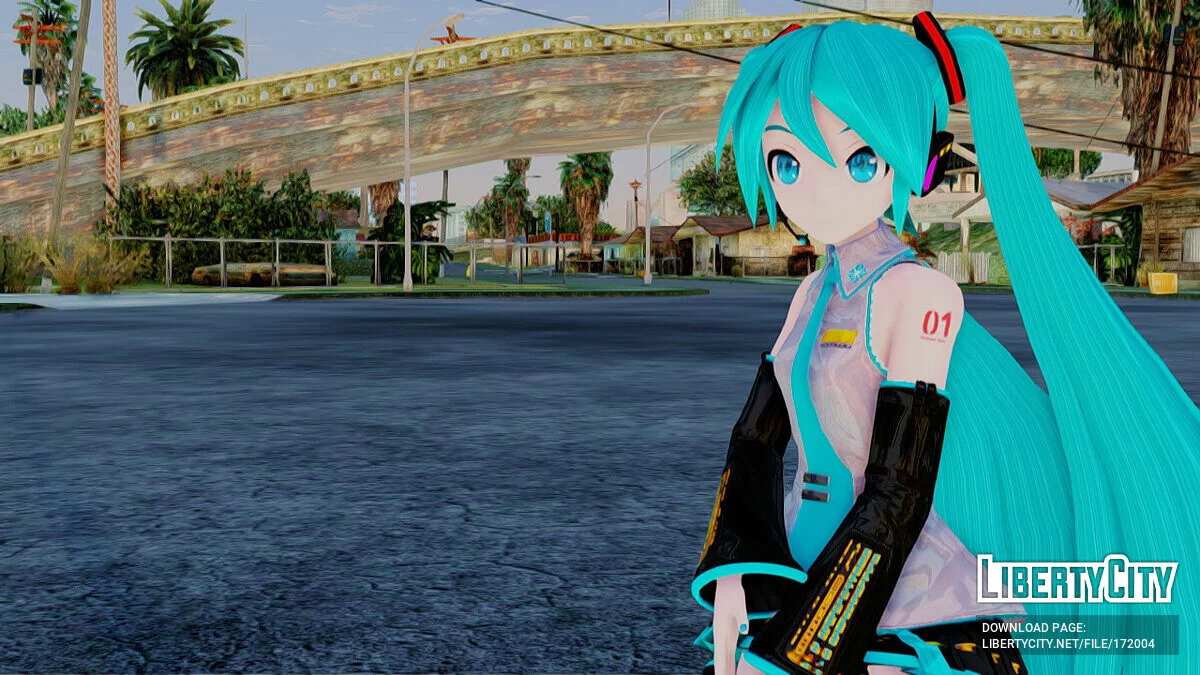 Hatsune Miku + Аксессуары (PDFT) / GTA San Andreas