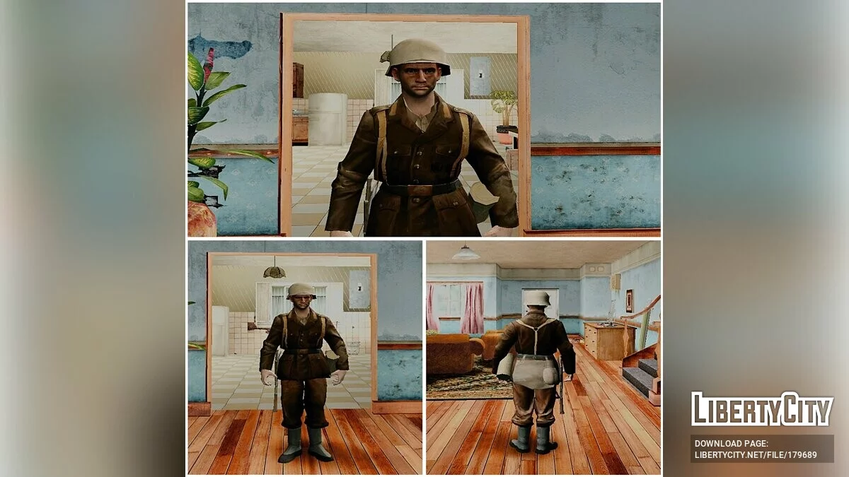 Немецкие солдаты из Call of Duty 2 (Африка, Нормандия и Сталинград) / GTA San Andreas