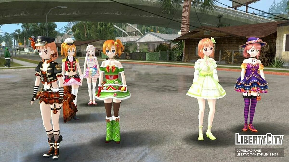 Сборник скинов из Love Live! / GTA San Andreas