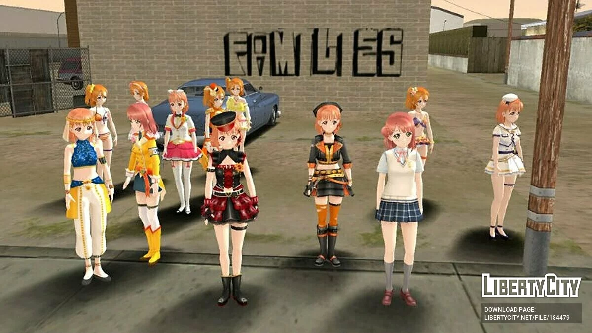 Сборник скинов из Love Live! / GTA San Andreas