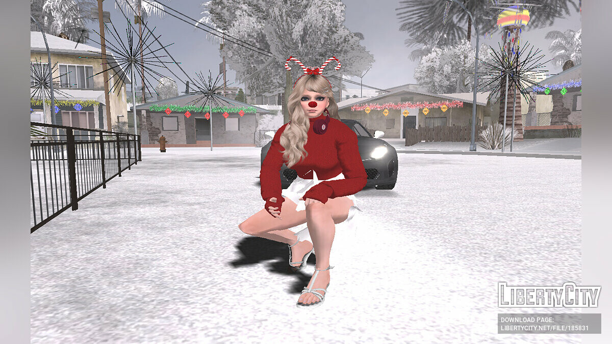 Эми в Рождественском наряде из Dead or Alive для GTA San Andreas - Картинка #3