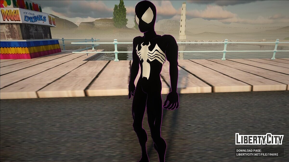 Скачать Черный костюм из Ultimate Spider-Man 2005 для GTA San Andreas