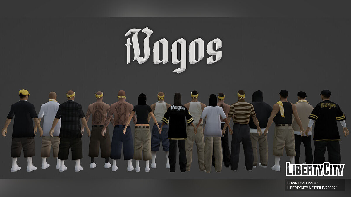 Скачать HQ Vagos Pack (для RoSA) для GTA San Andreas