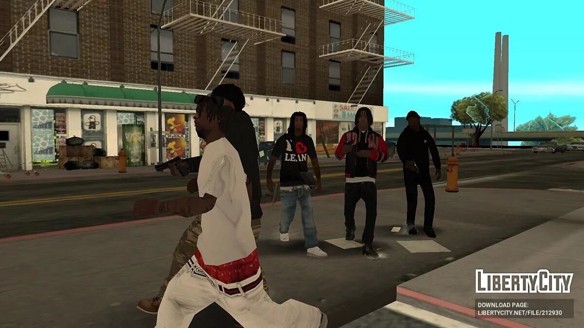 Скинпак банды Chiraq / GTA San Andreas