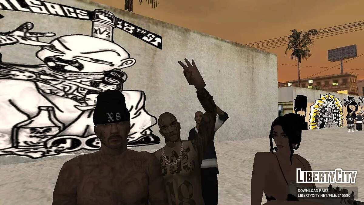 Сборник скинов 18th Street Gang / GTA San Andreas
