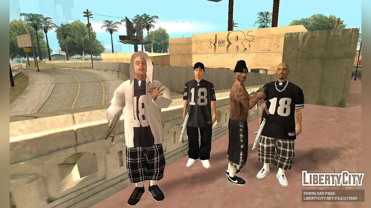 Сборник скинов 18th Street Gang / GTA San Andreas