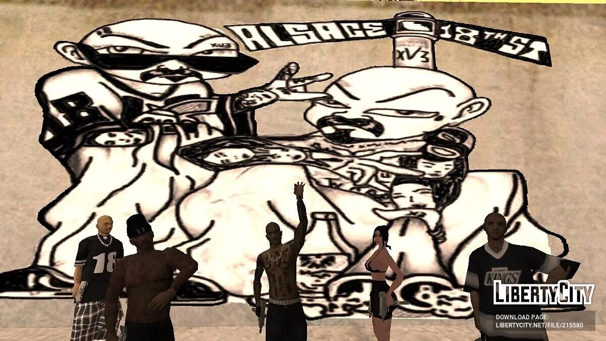 Сборник скинов 18th Street Gang / GTA San Andreas