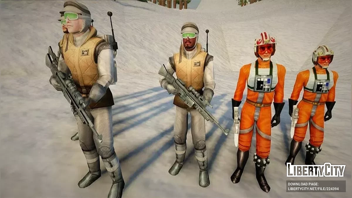 Боец-повстанец с Хот и пилот из Star Wars / GTA San Andreas