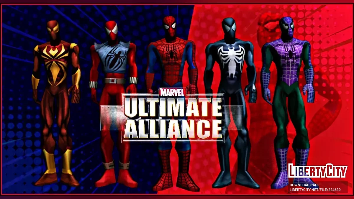 Сборник скинов Человека-Паука (Marvel Ultimate Alliance) / GTA San Andreas