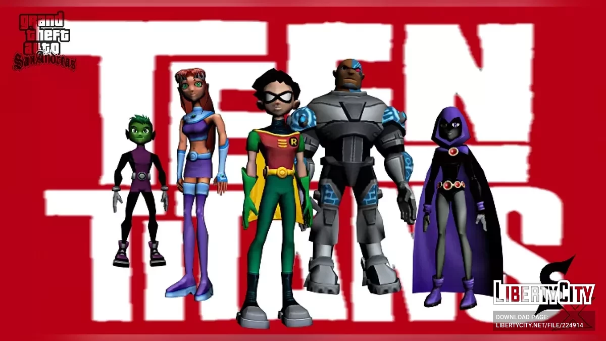 Teen Titans Skin Pack / GTA San Andreas