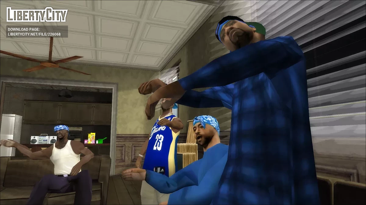 Crips & Bloods (Скин-пак реальных банд) / GTA San Andreas