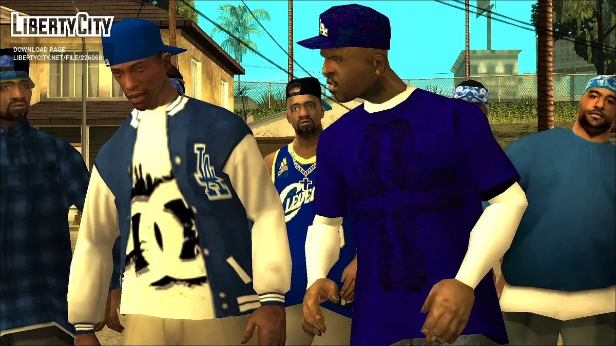 Crips & Bloods (Скин-пак реальных банд) / GTA San Andreas
