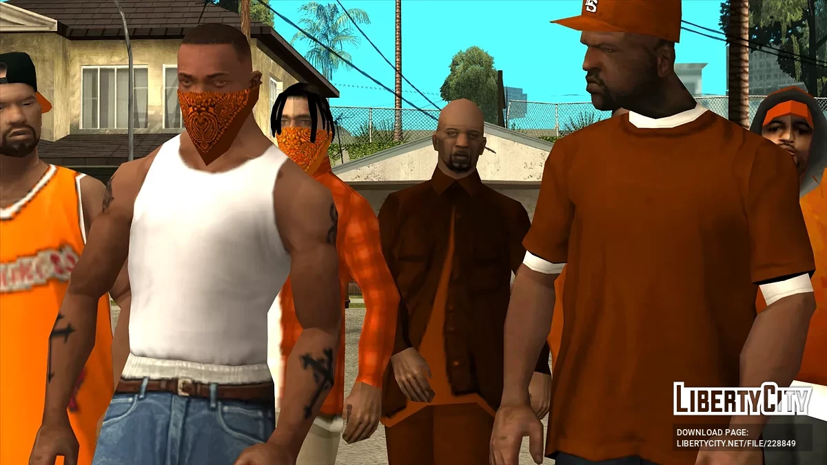 Скинпак Orange Grove Families / GTA San Andreas