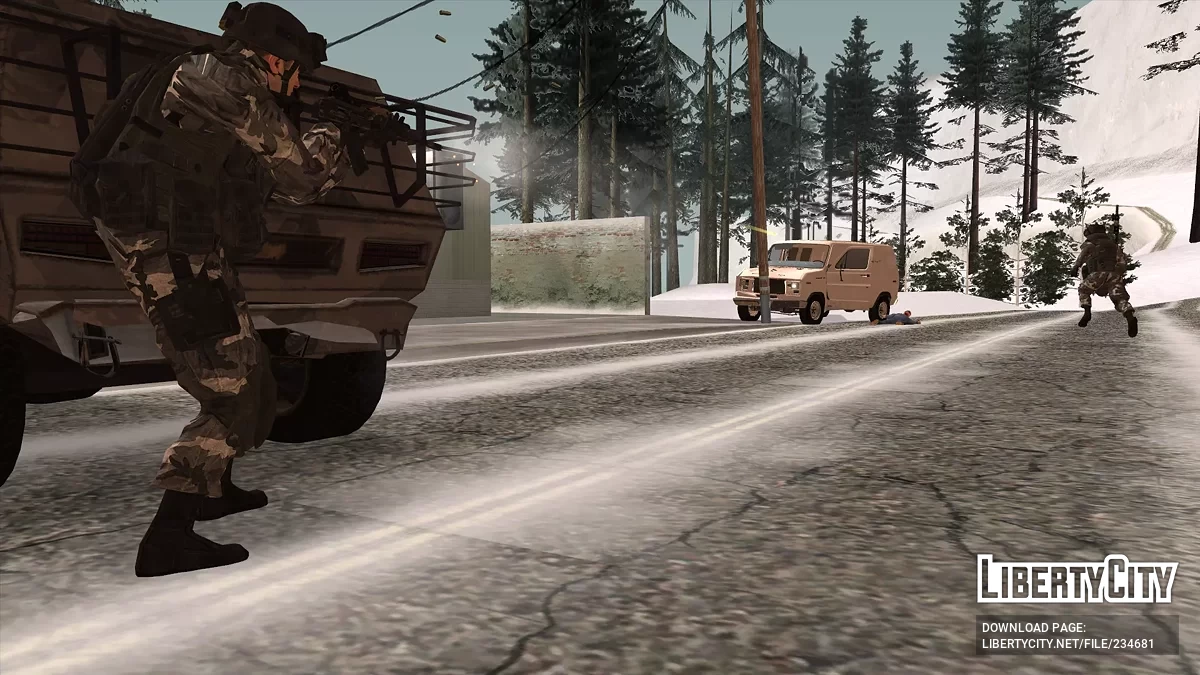 Спецназ разведки в зимней экипировке / GTA San Andreas