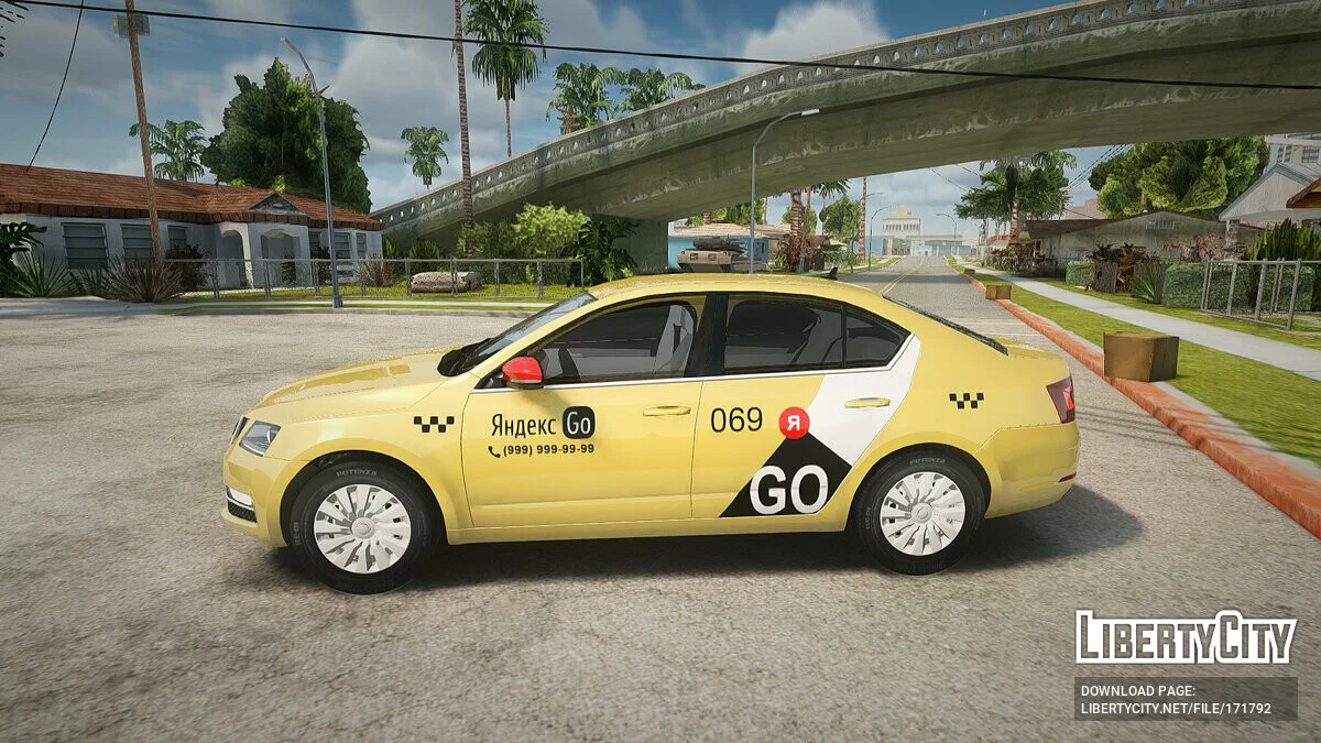 Skoda Octavia Яндекс Go / GTA San Andreas