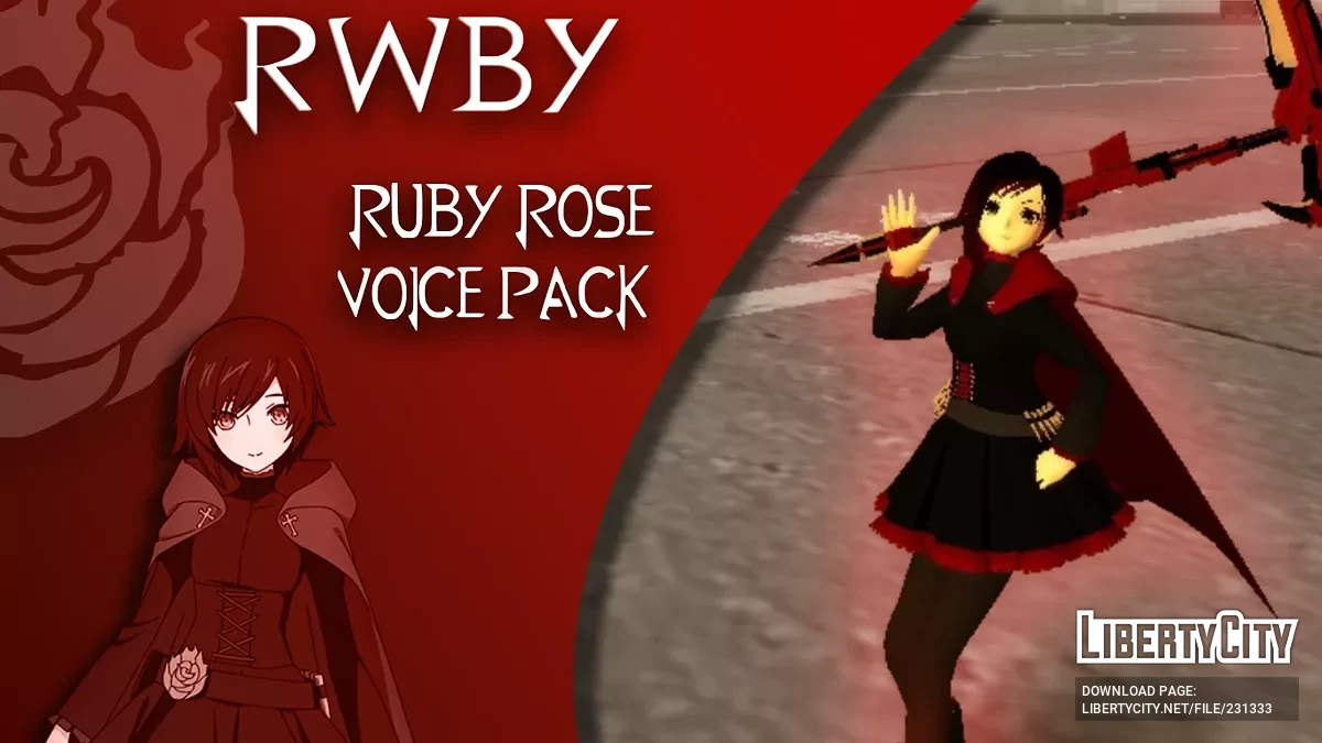 Набор голосов Руби Роуз из RWBY / GTA San Andreas