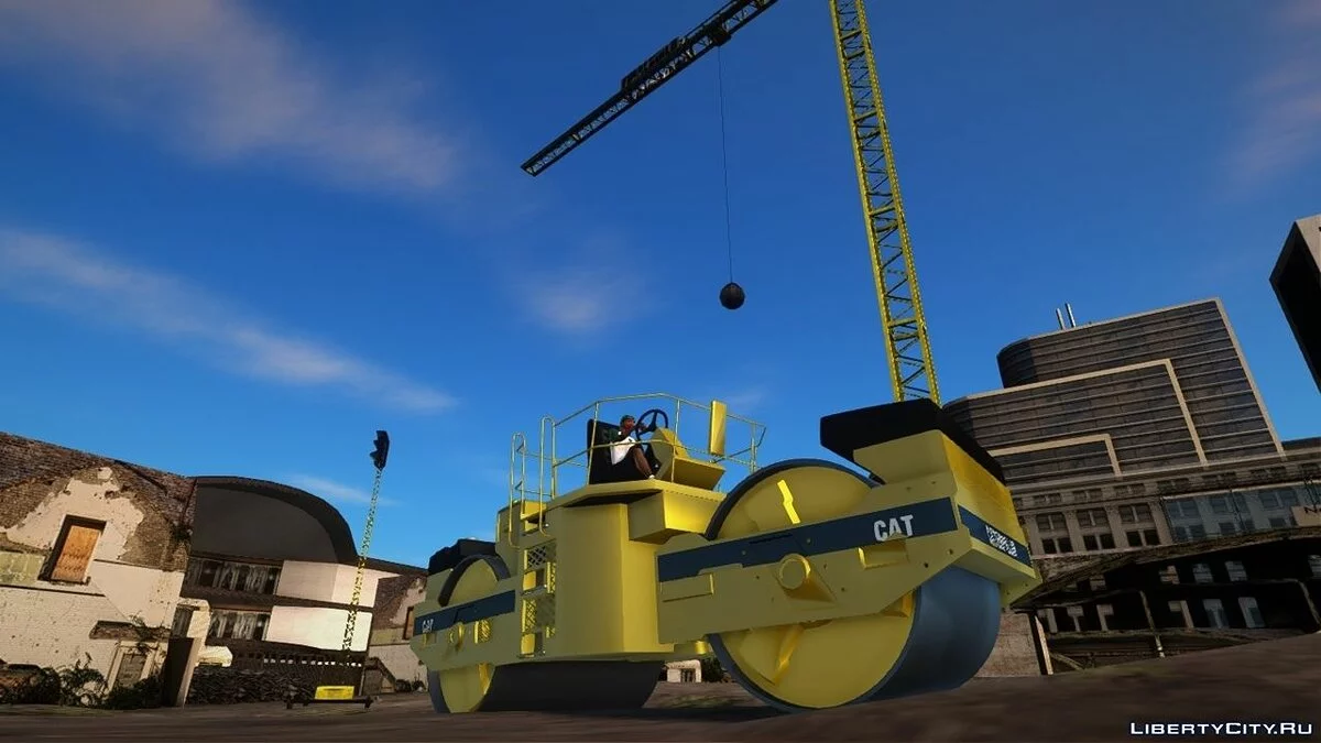 Дорожный каток CATERPILLAR / GTA San Andreas