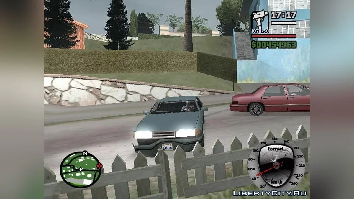 Ferrari серый [ с эффектом разбитого стекла ] / GTA San Andreas