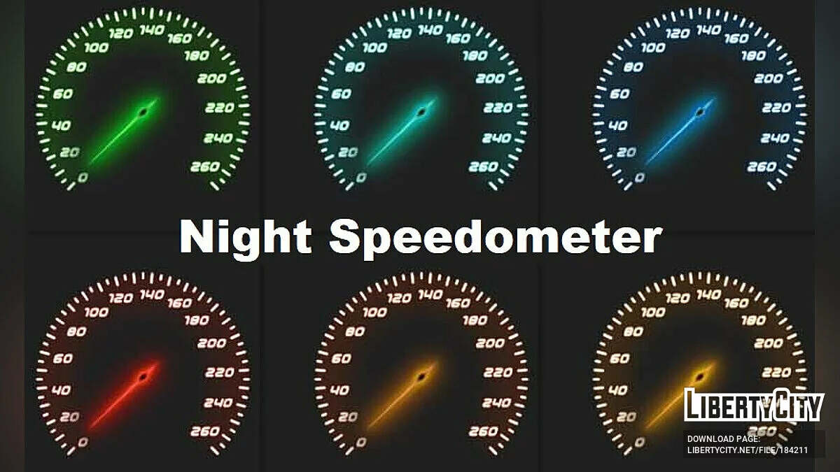 Ночной спидометр для SpeedoSA / GTA San Andreas