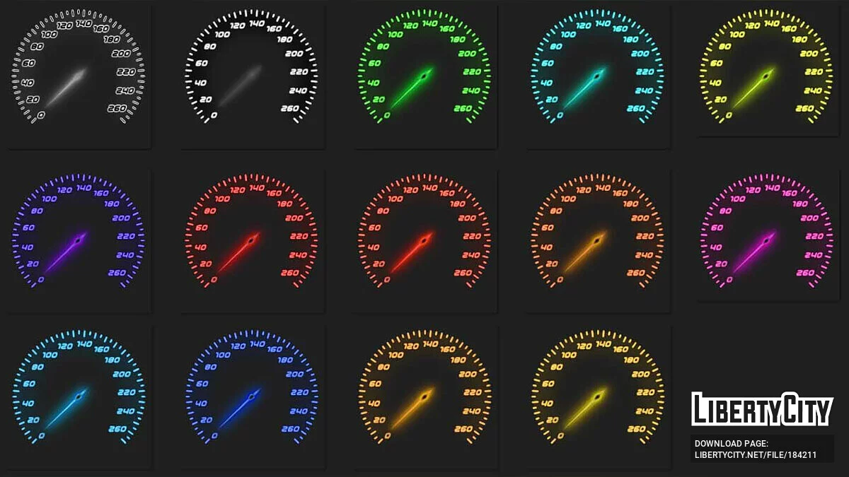 Ночной спидометр для SpeedoSA / GTA San Andreas