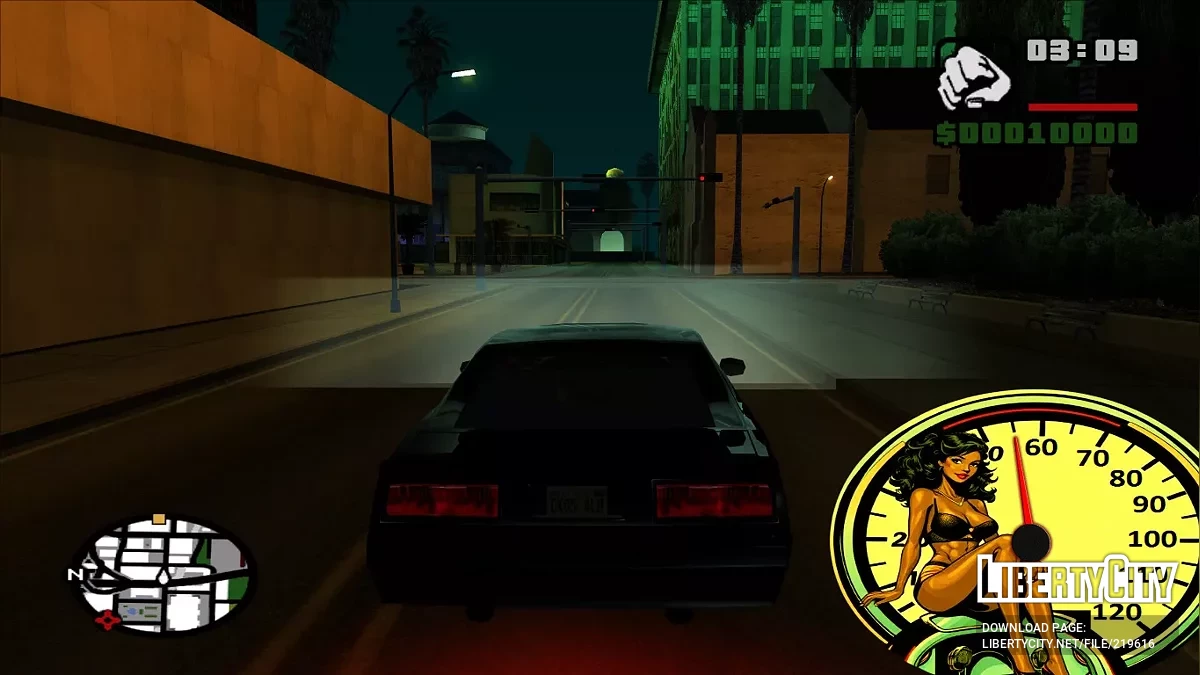 Спидометр с чернокожей девушкой / GTA San Andreas