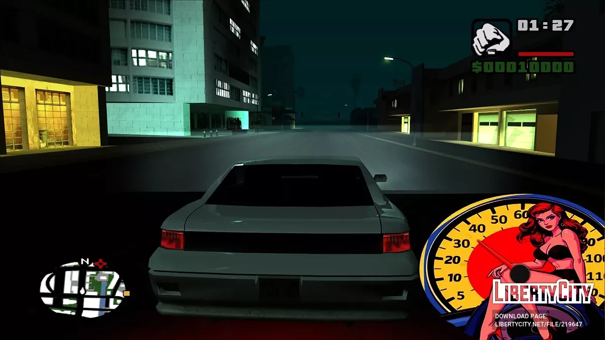 Красивый спидометр с девушкой / GTA San Andreas