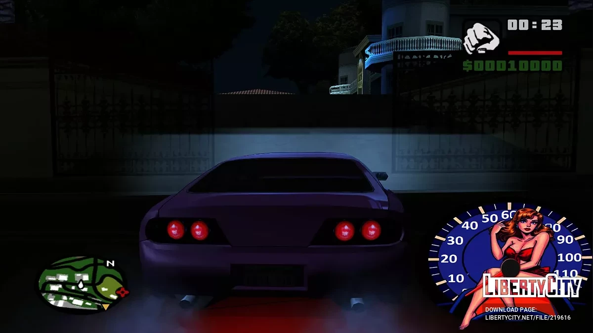 Спидометр с чернокожей девушкой / GTA San Andreas