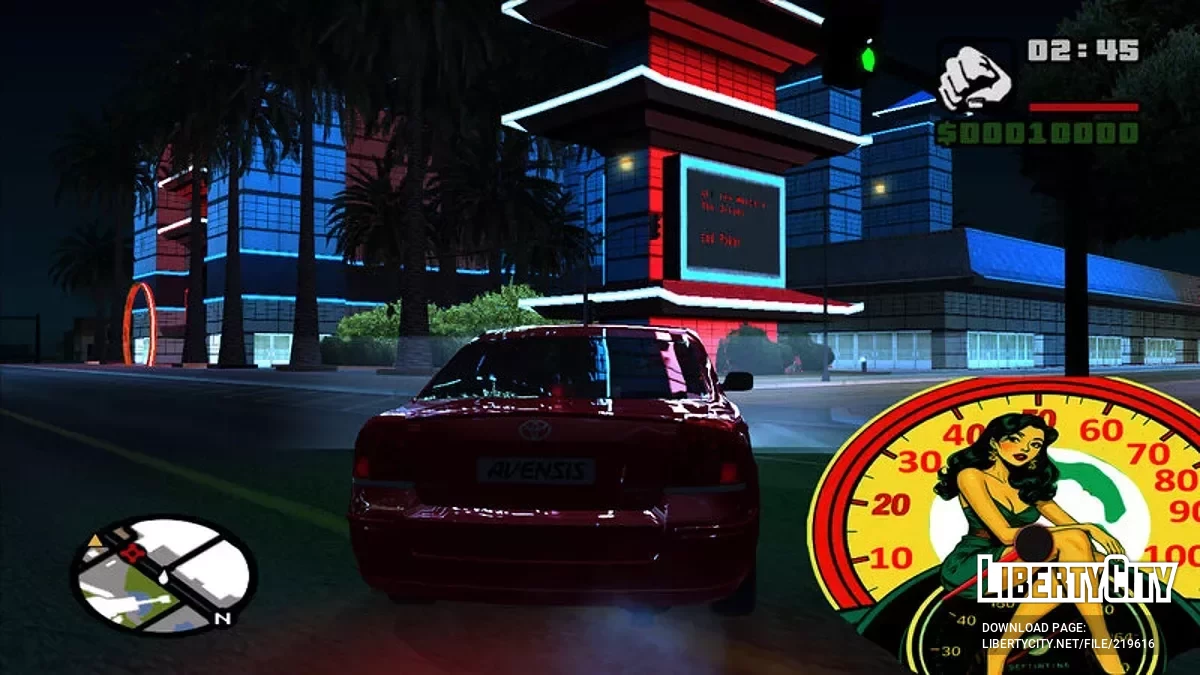 Спидометр с чернокожей девушкой / GTA San Andreas