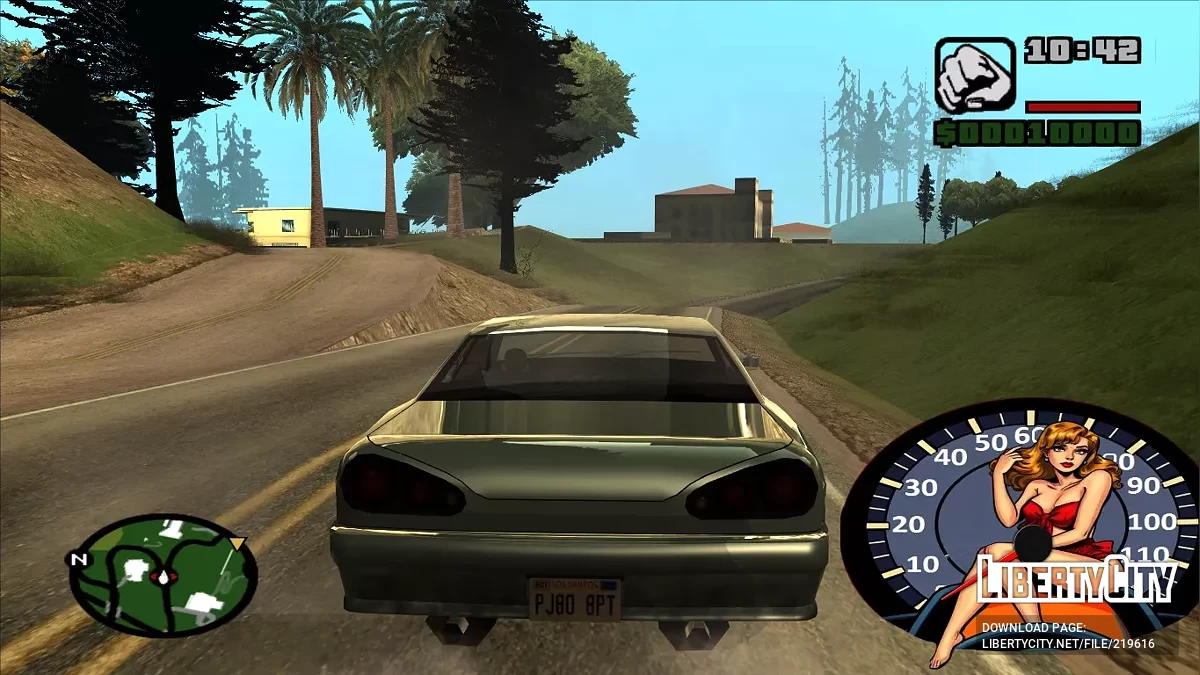 Спидометр с чернокожей девушкой / GTA San Andreas