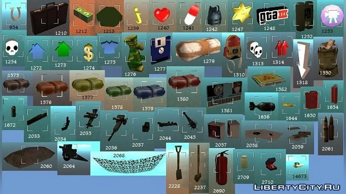 Список текстур и моделей для  MAPa  / GTA San Andreas