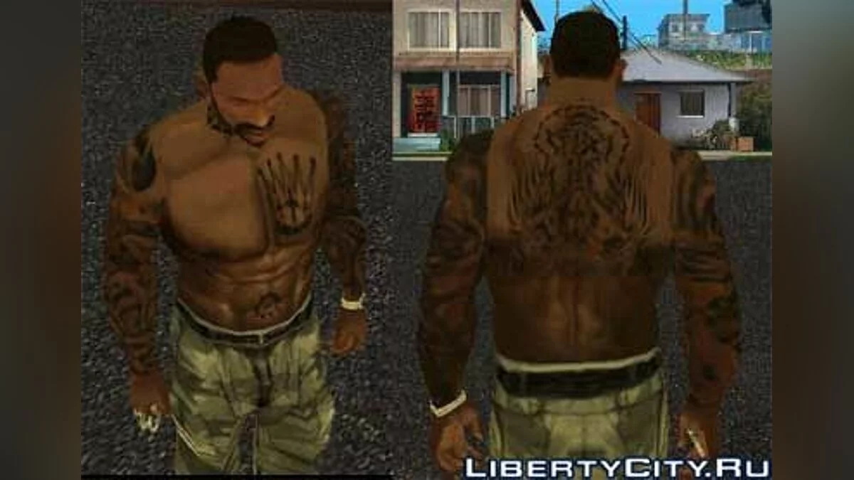 Tattoos on sleeve and back / GTA San Andreas