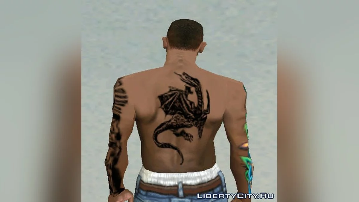Dragon Black Back Tattoo / GTA San Andreas