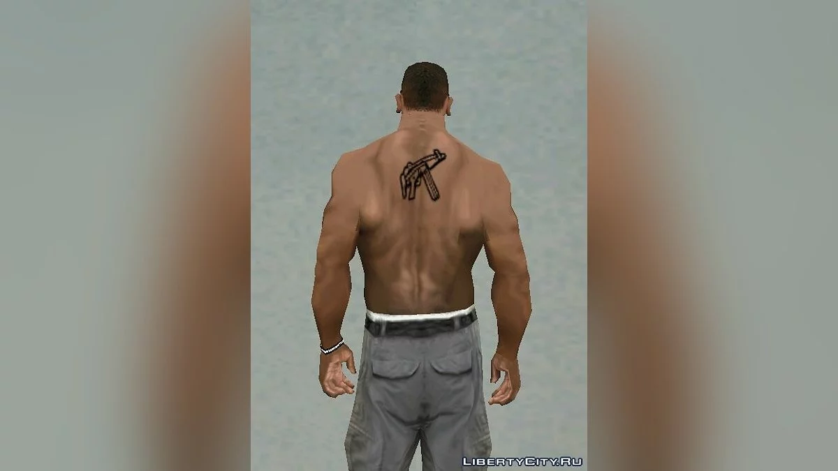 MP5 Back Tattoo Black / GTA San Andreas